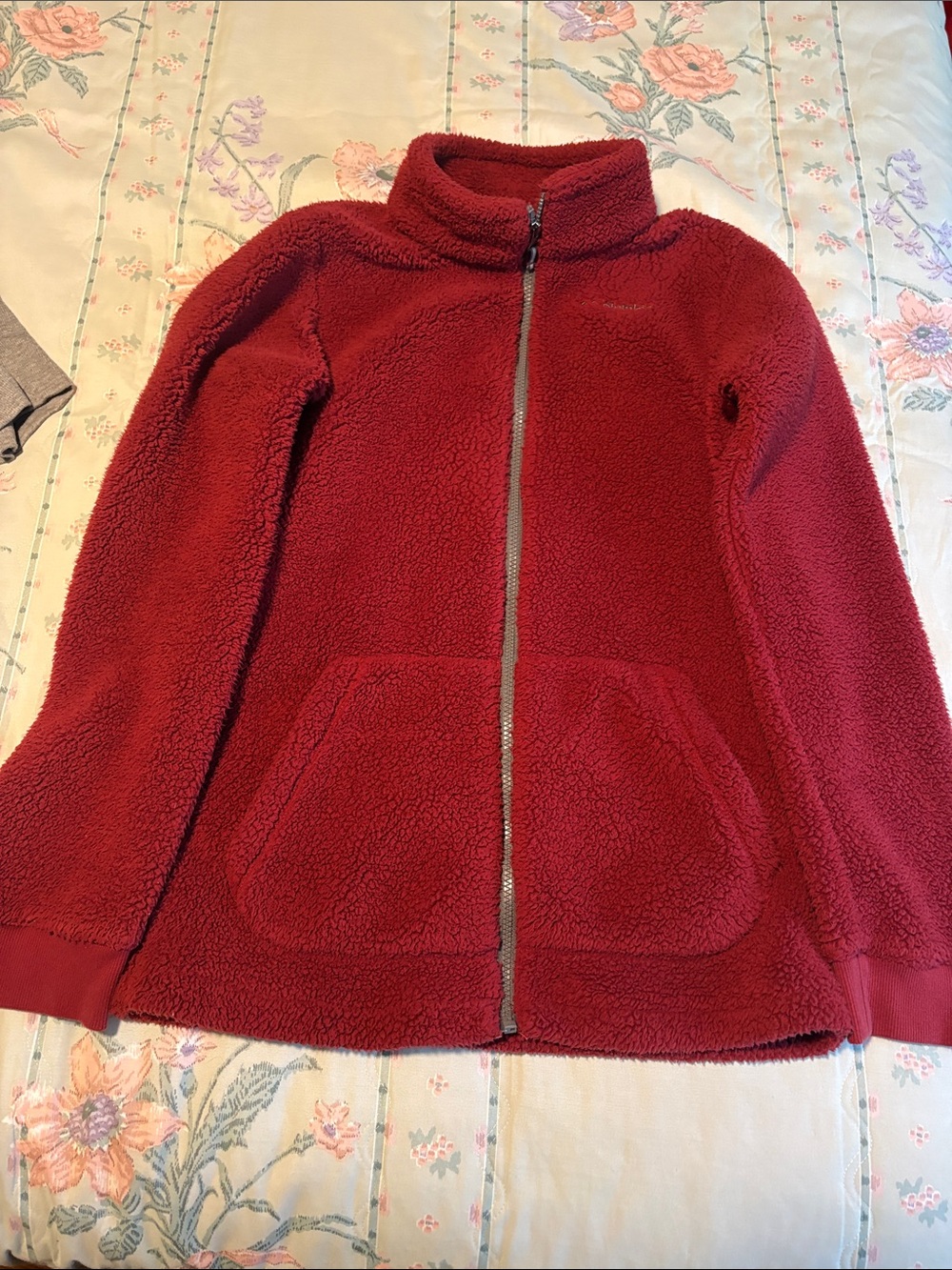 Columbia Women's Red Sherpa Zip Jacket